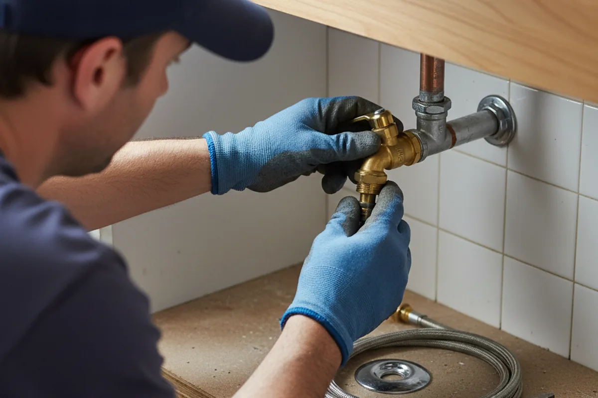 Shutoff valve and fitting work during Emergency Plumbing in Orick